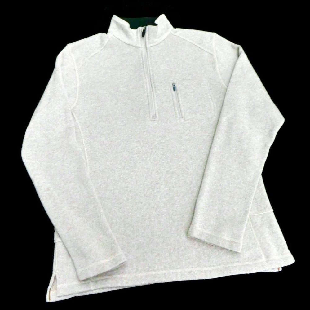 Woolrich Oatmeal Quarter Zip Pullover Vents  M - Picture 2 of 12